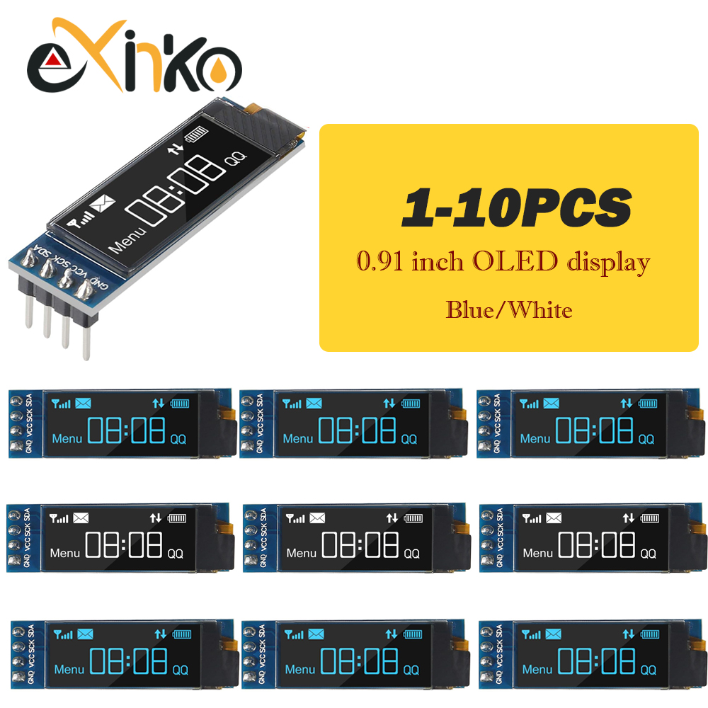 Oled Display 0.96 - 1-10 szt. 0,91-calowy moduł wyświetlacza OLED