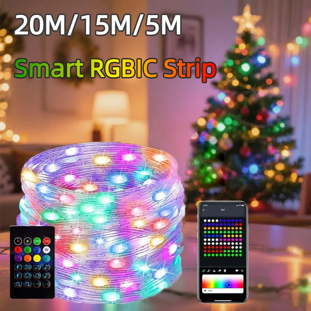 Ws2812B Strip 5V - Lampki LED Smart USB 5V RGB-IC