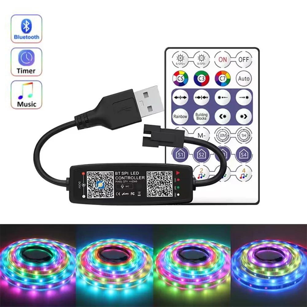 Ws2812B Strip 5V - WS2812B Kontroler Bluetooth Muzyka dla Pixel