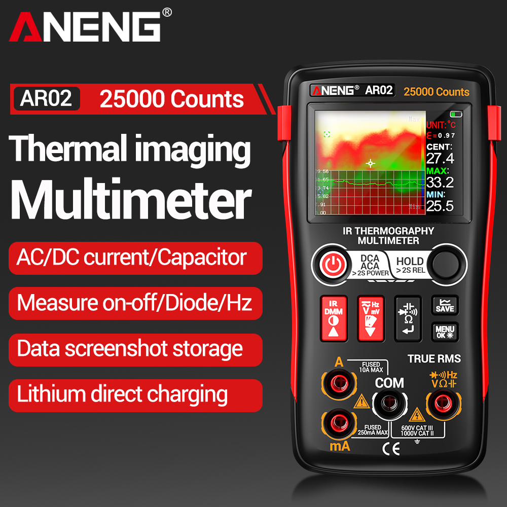 Tft Display 2.4 - ANENG Termowizyjny Multimetr z Termowizją, Rozdzielczość