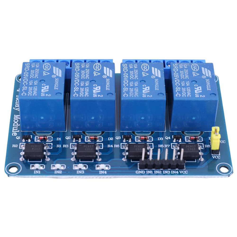 Płytka przekaźnikowa 5V 12V 4- – Relay Module 4 Channel recenzja i cena