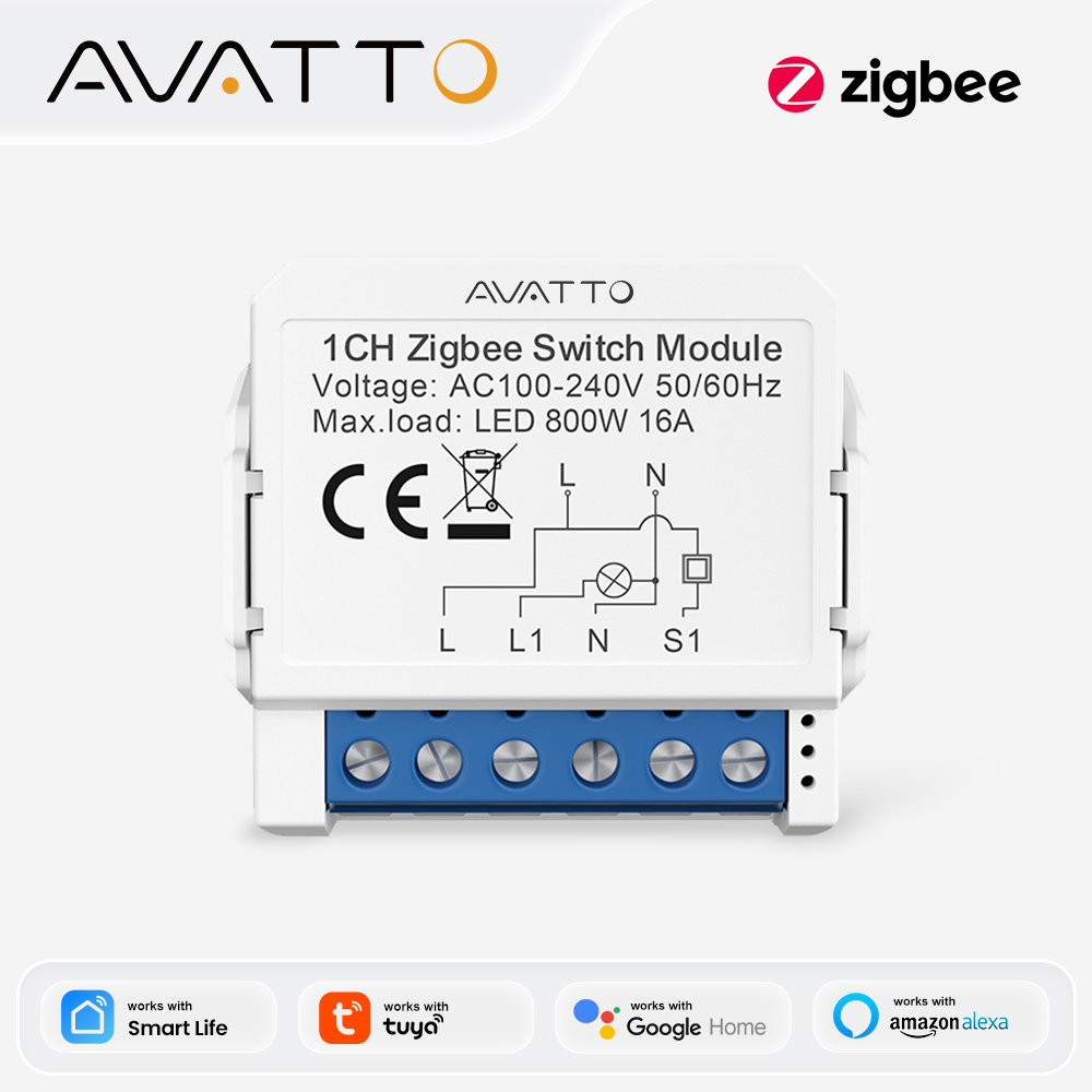 AVATTO ZigBee Tuya 1/2/3/4-kan – Relay Module 1 Channel recenzja i cena