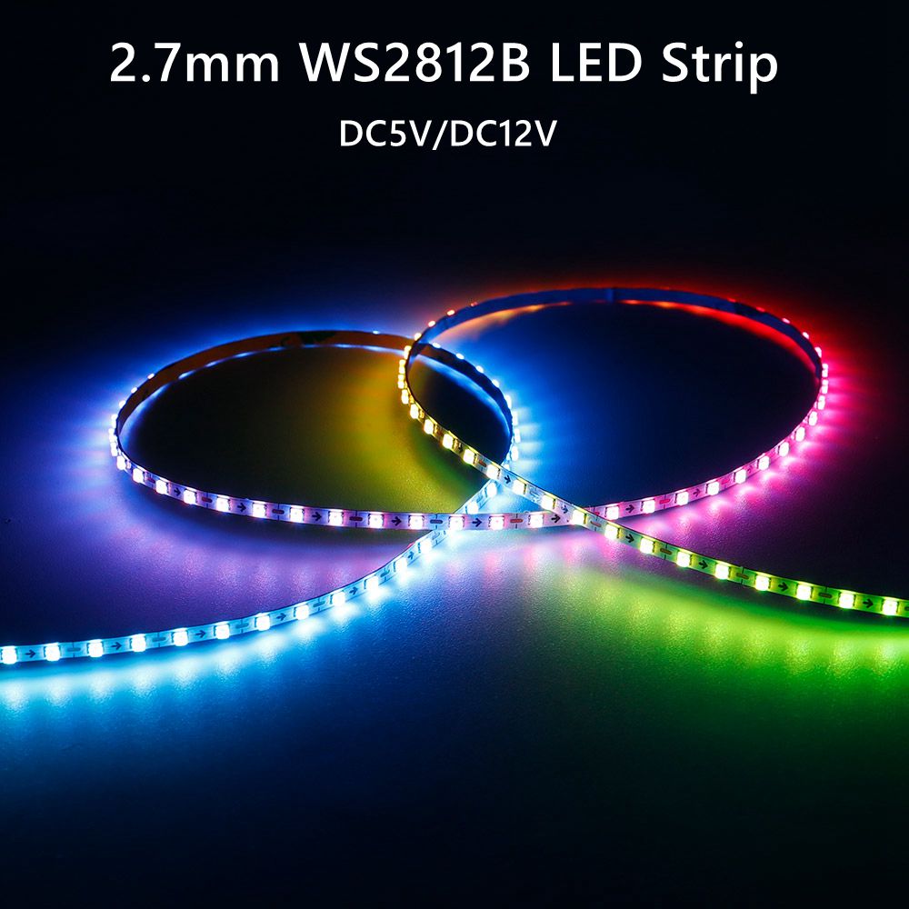 Taśma LED 2.7mm WS2812B Ultra  – Ws2812B Strip 5V recenzja i cena